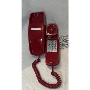 Conair Vintage Red Touchtone Telephone Corded 90's Conair Wall Desk SW204TRL